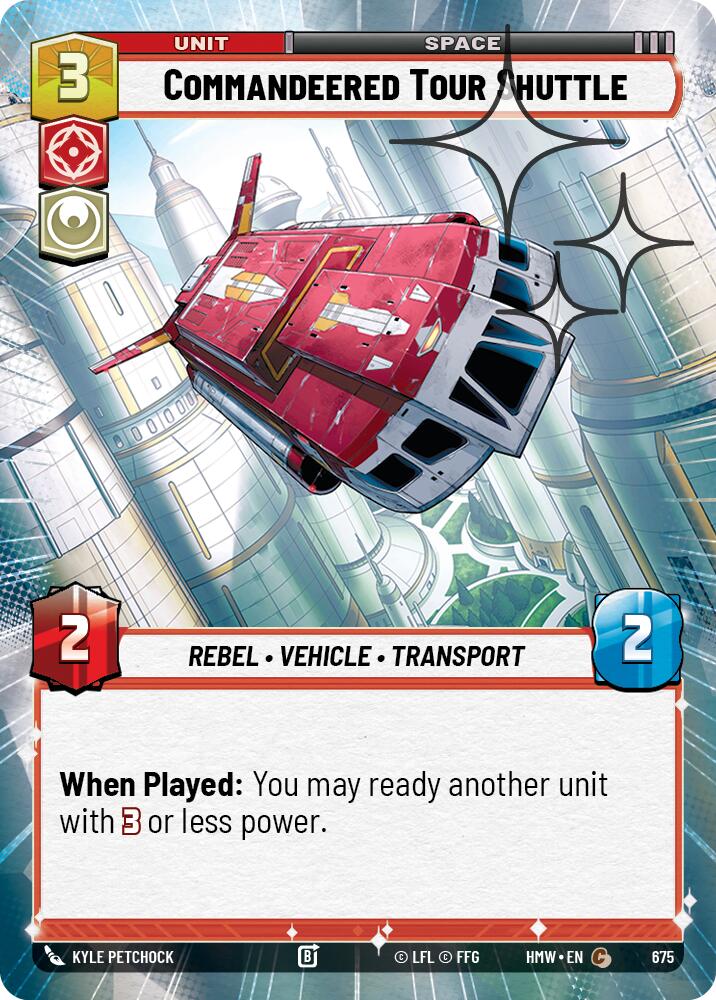Commandeered Tour Shuttle (675) (Hyperspace Foil) (675) [Homeworlds] | Cards and Coasters CA