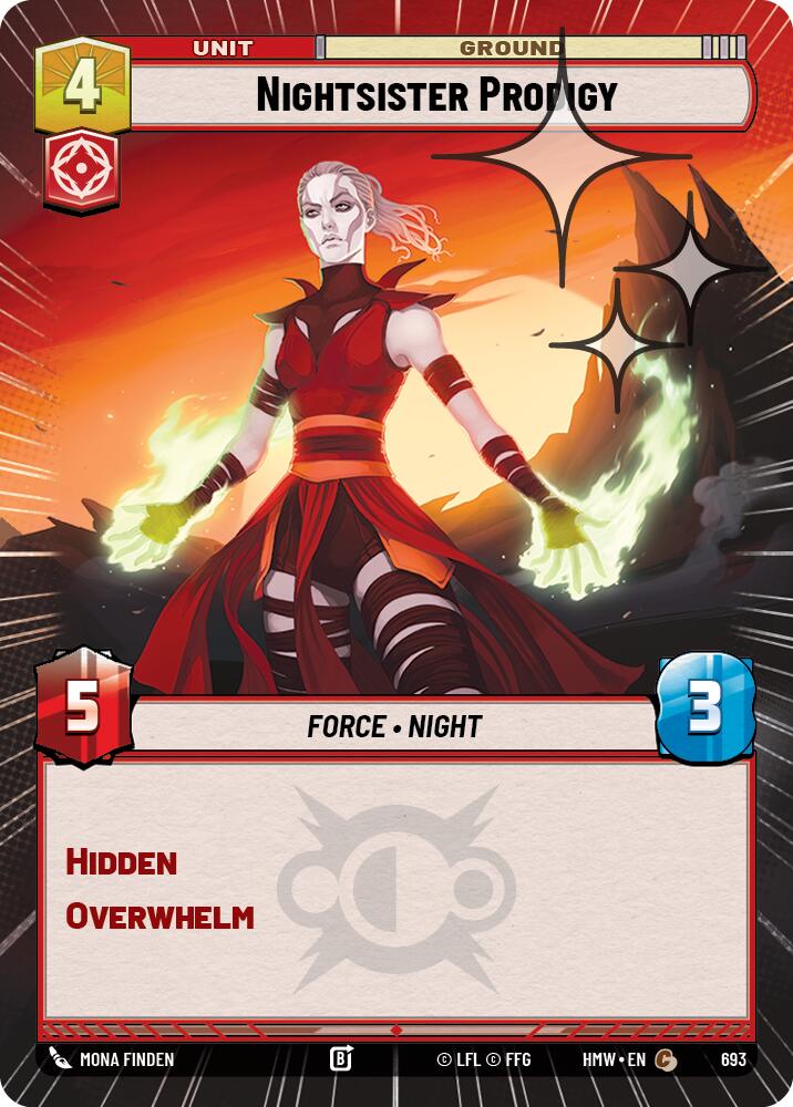 Nightsister Prodigy (693) (Hyperspace Foil) (693) [Homeworlds] | Cards and Coasters CA