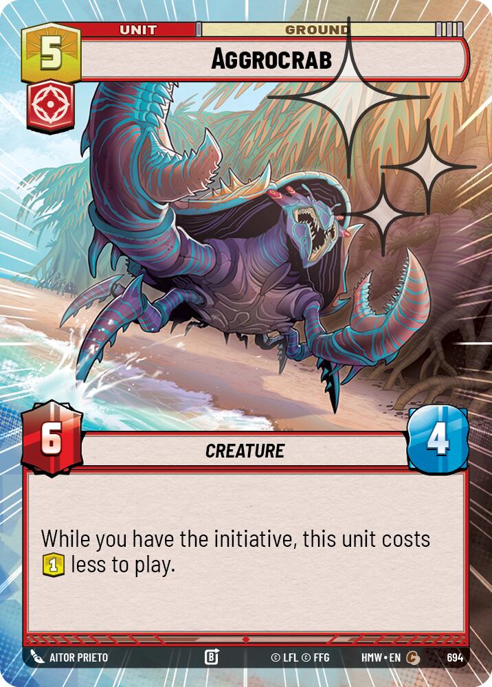 Aggrocrab (694) (Hyperspace Foil) (694) [Homeworlds] | Cards and Coasters CA