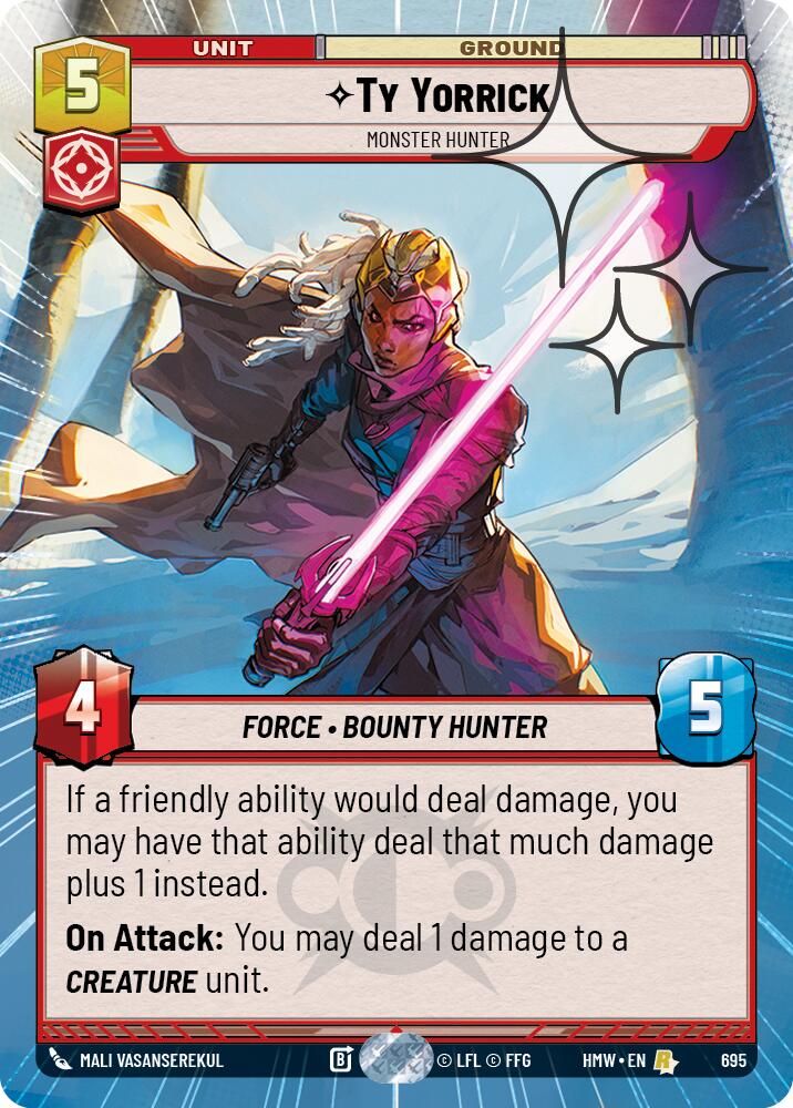Ty Yorrick - Monster Hunter (695) (Hyperspace Foil) (695) [Homeworlds] | Cards and Coasters CA