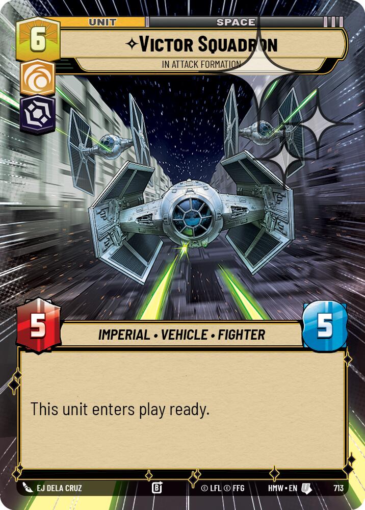 Victor Squadron - In Attack Formation (713) (Hyperspace Foil) (713) [Homeworlds] | Cards and Coasters CA