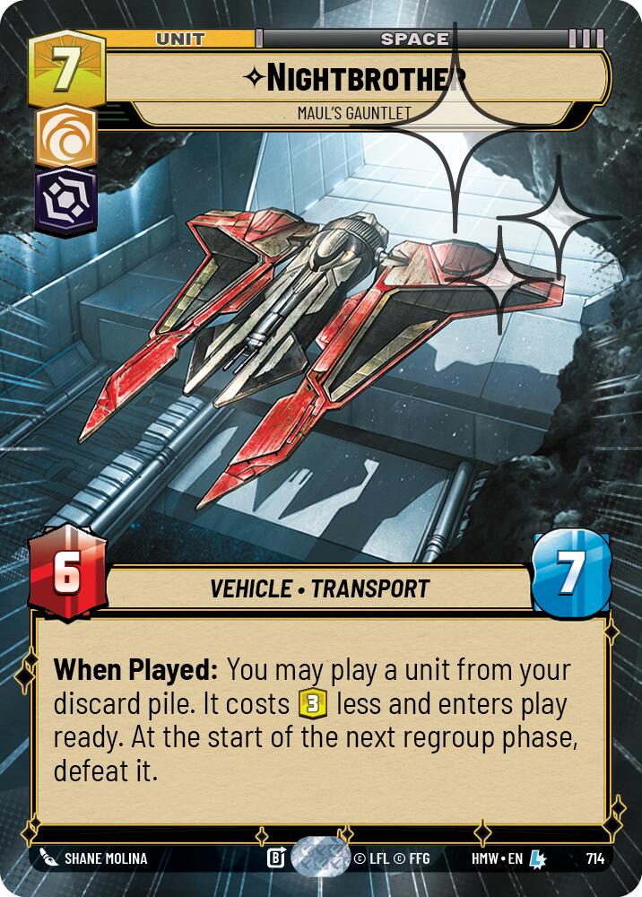 Nightbrother - Maul's Gauntlet (714) (Hyperspace Foil) (714) [Homeworlds] | Cards and Coasters CA