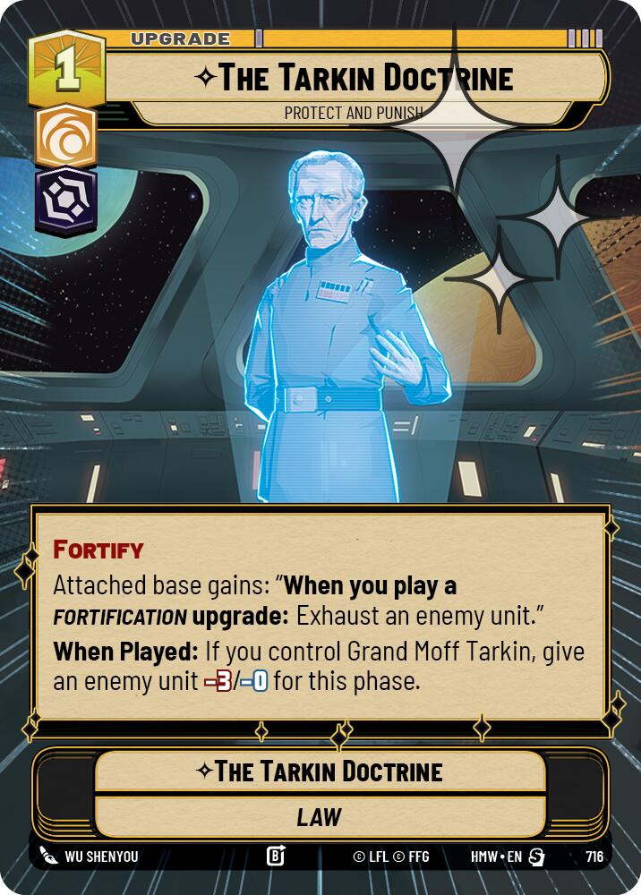 The Tarkin Doctrine - Protect and Punish (716) (Hyperspace Foil) (716) [Homeworlds] | Cards and Coasters CA