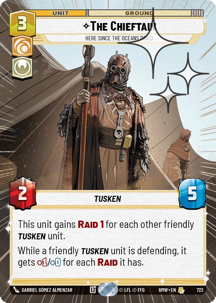 The Chieftain - Here Since the Oceans Dried (722) (Hyperspace Foil) (722) [Homeworlds] | Cards and Coasters CA