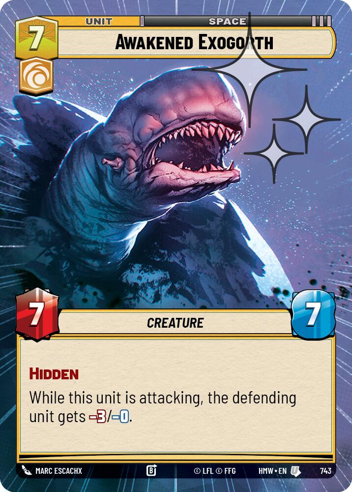 Awakened Exogorth (743) (Hyperspace Foil) (743) [Homeworlds] | Cards and Coasters CA