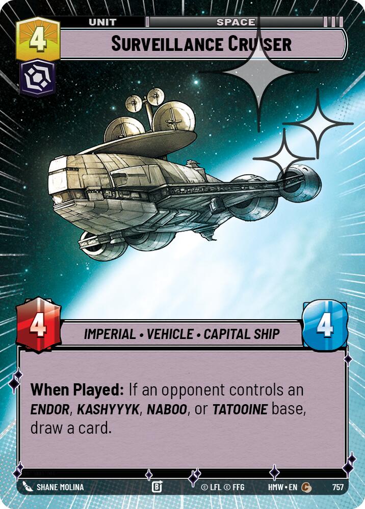 Surveillance Cruiser (757) (Hyperspace Foil) (757) [Homeworlds] | Cards and Coasters CA