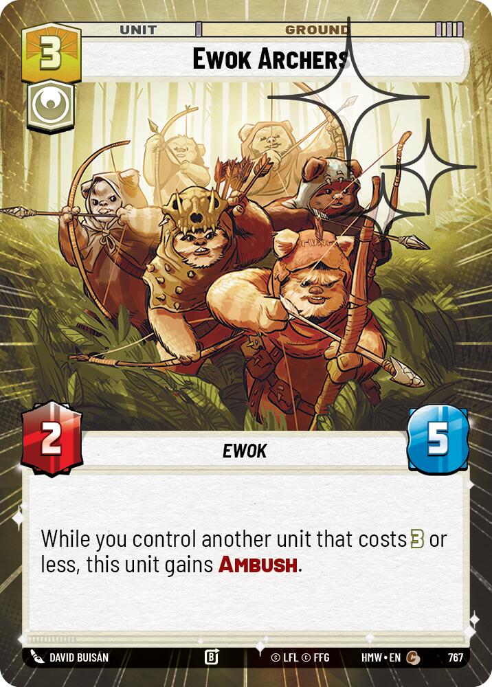 Ewok Archers (767) (Hyperspace Foil) (767) [Homeworlds] | Cards and Coasters CA