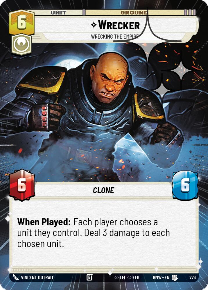 Wrecker - Wrecking the Empire (773) (Hyperspace Foil) (773) [Homeworlds] | Cards and Coasters CA