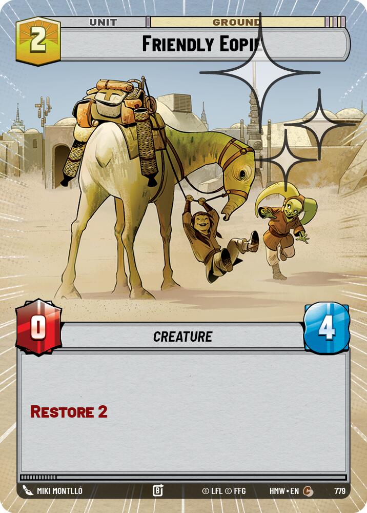 Friendly Eopie (779) (Hyperspace Foil) (779) [Homeworlds] | Cards and Coasters CA