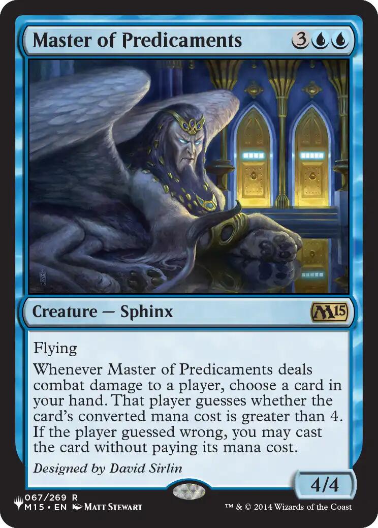 Master of Predicaments [The List] | Cards and Coasters CA