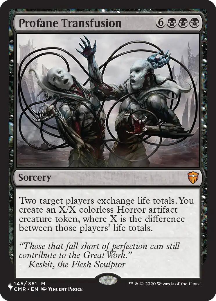 Profane Transfusion [The List] | Cards and Coasters CA