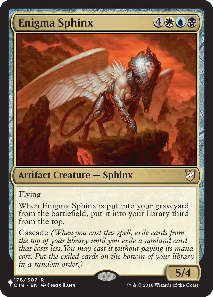 Enigma Sphinx [The List] | Cards and Coasters CA