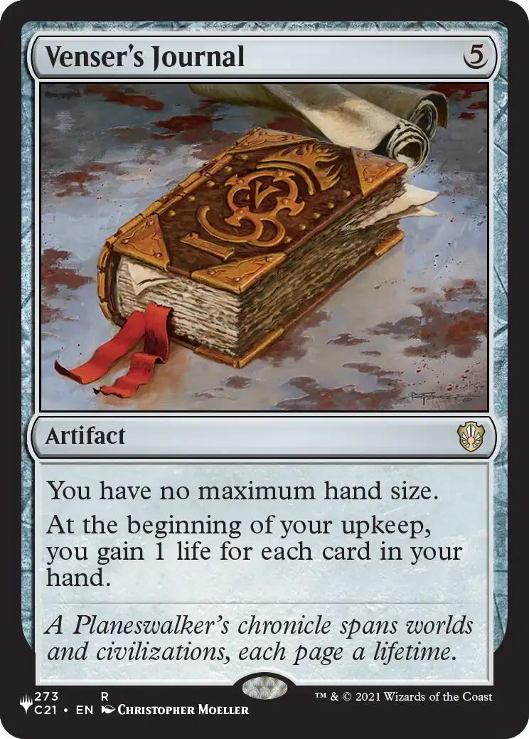 Venser's Journal [The List] | Cards and Coasters CA