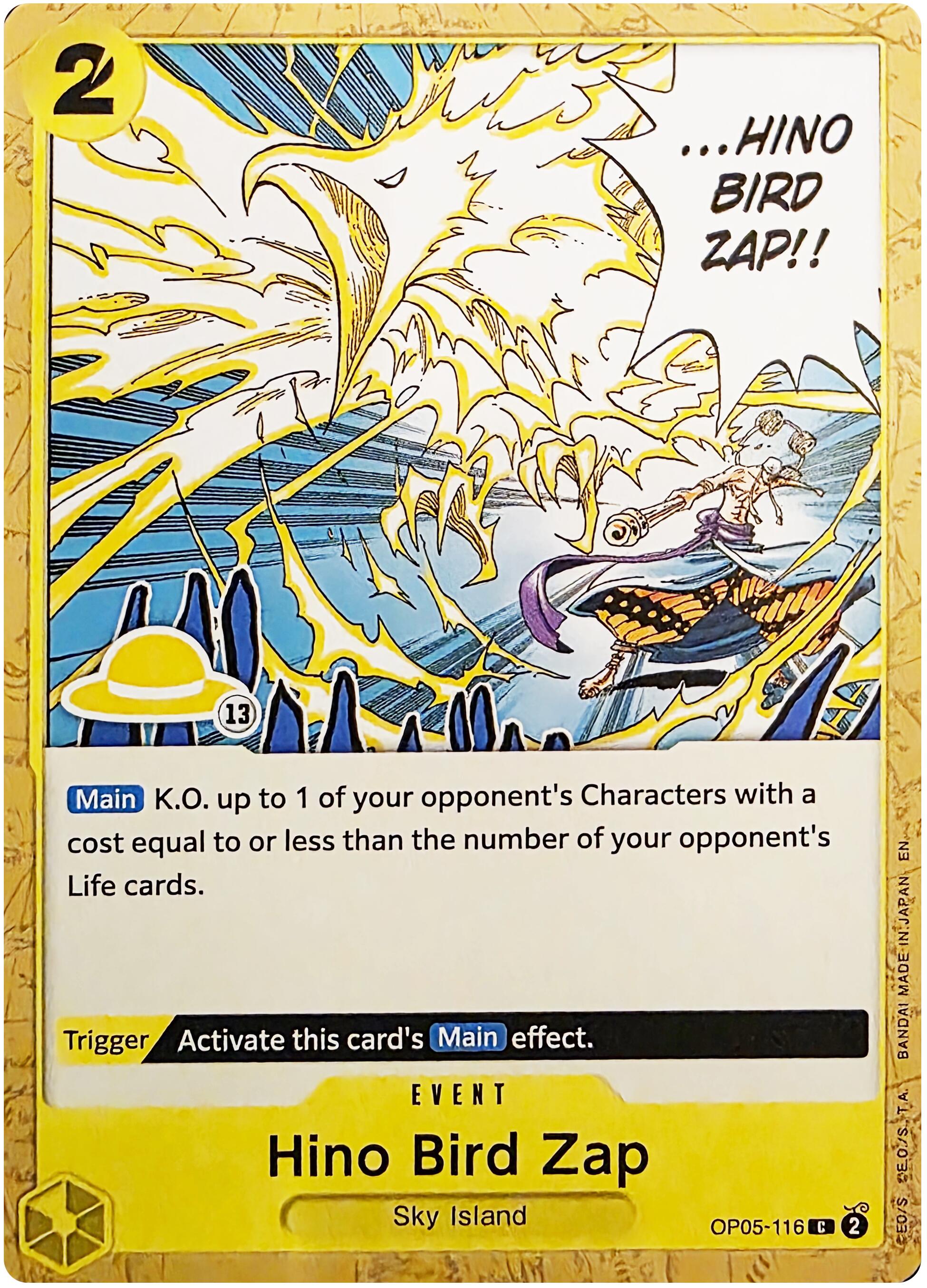 Hino Bird Zap (Luffy Deck) [Set Sail Deck Set] | Cards and Coasters CA
