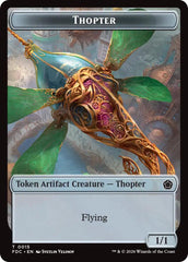 Thopter // The Monarch Double-Sided Token [Foundations Commander Tokens] | Cards and Coasters CA