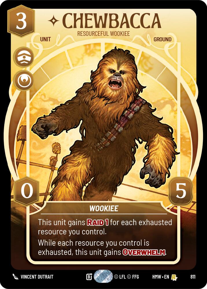 Chewbacca - Resourceful Wookiee (811) (Prestige) (811) [Homeworlds] | Cards and Coasters CA
