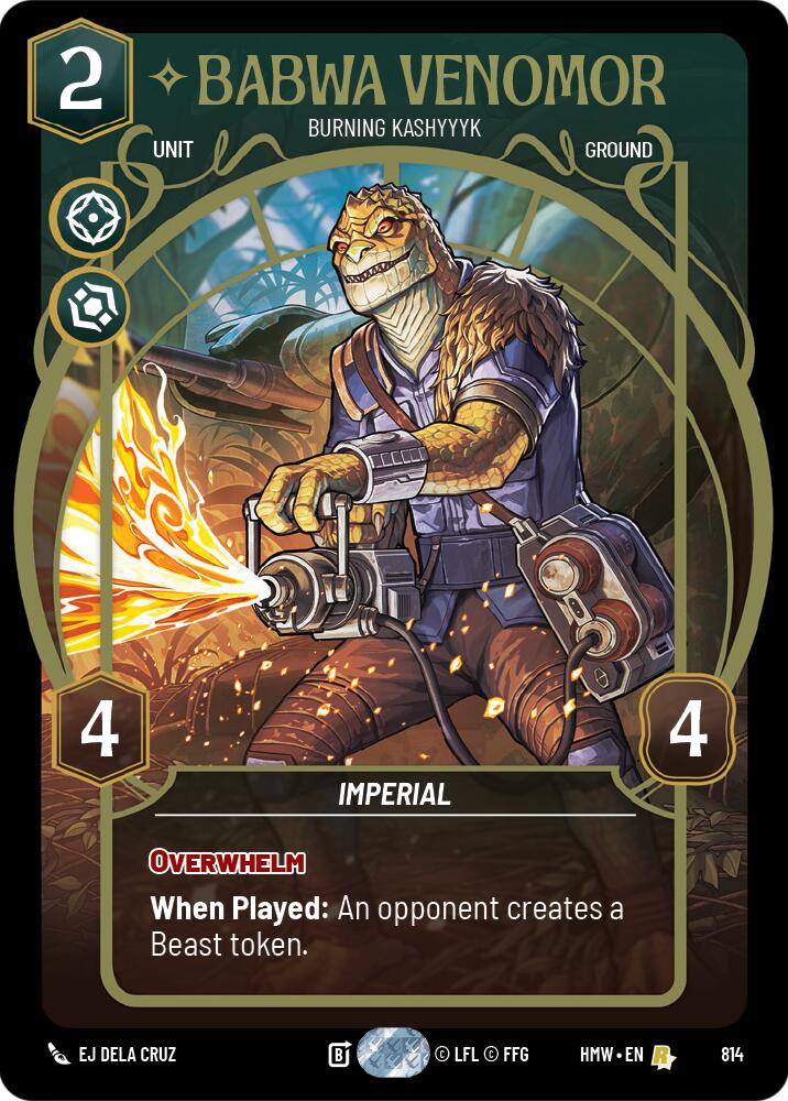 Babwa Venomor - Burning Kashyyyk (814) (Prestige) (814) [Homeworlds] | Cards and Coasters CA