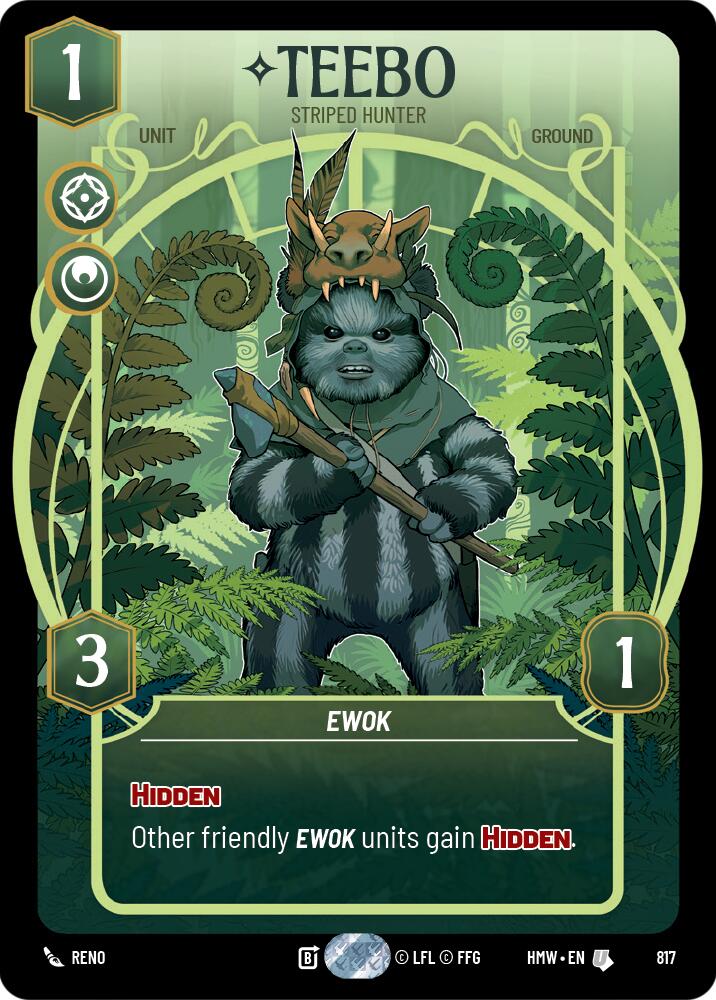 Teebo - Striped Hunter (817) (Prestige) (817) [Homeworlds] | Cards and Coasters CA