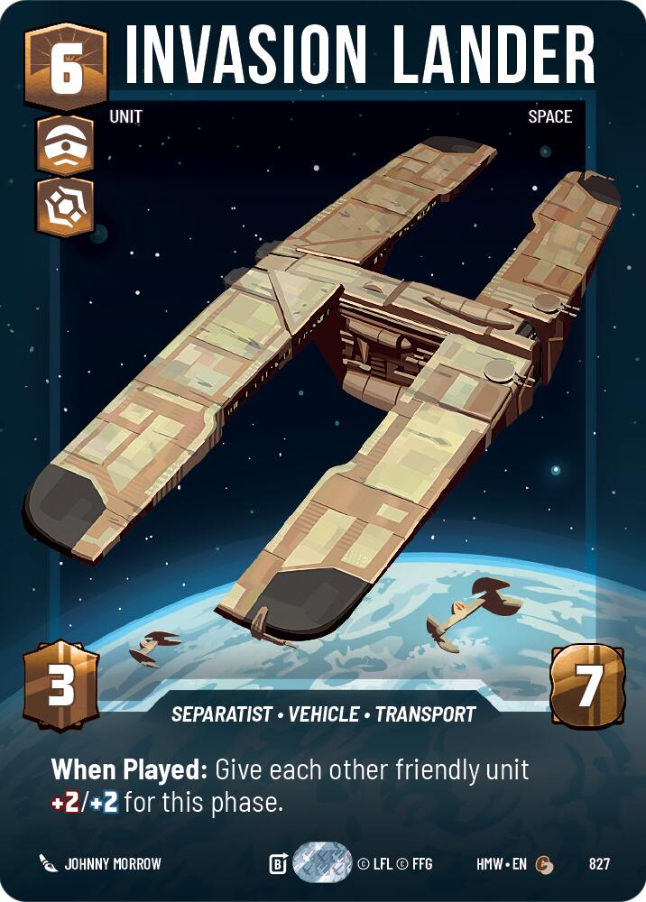 Invasion Lander (827) (Prestige) (827) [Homeworlds] | Cards and Coasters CA