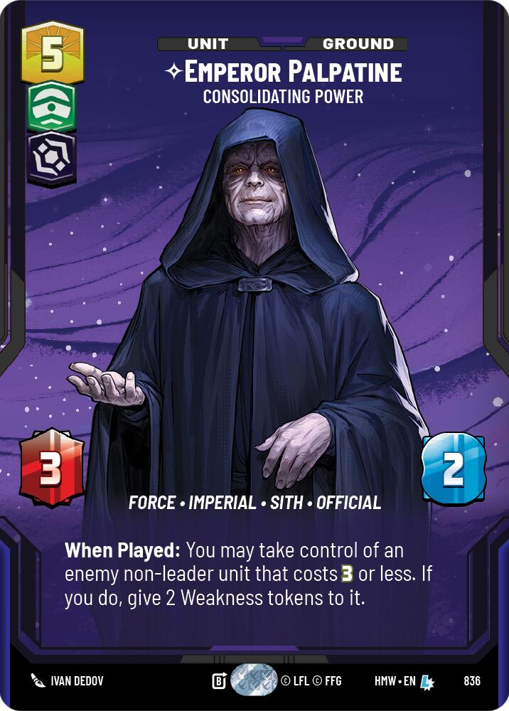 Emperor Palpatine - Consolidating Power (836) (Prestige) (836) [Homeworlds] | Cards and Coasters CA