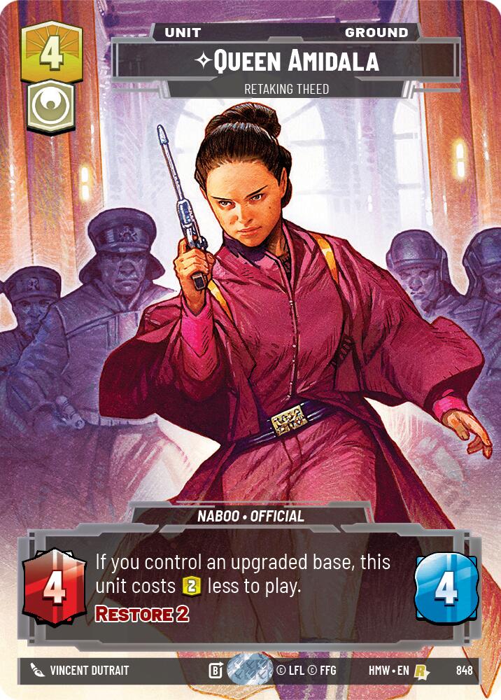 Queen Amidala - Retaking Theed (848) (Prestige) (848) [Homeworlds] | Cards and Coasters CA