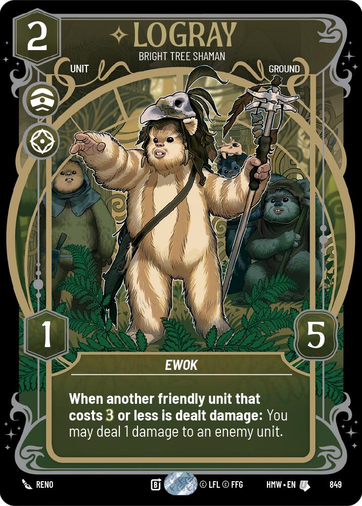 Logray - Bright Tree Shaman (849) (Prestige Foil) (849) [Homeworlds] | Cards and Coasters CA