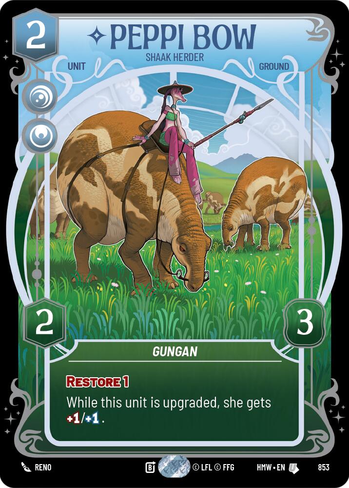 Peppi Bow - Shaak Herder (853) (Prestige Foil) (853) [Homeworlds] | Cards and Coasters CA