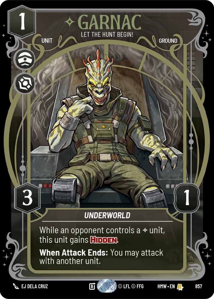Garnac - Let the Hunt Begin! (857) (Prestige Foil) (857) [Homeworlds] | Cards and Coasters CA