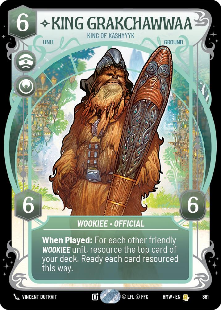 King Grakchawwaa - King of Kashyyyk (861) (Prestige Foil) (861) [Homeworlds] | Cards and Coasters CA