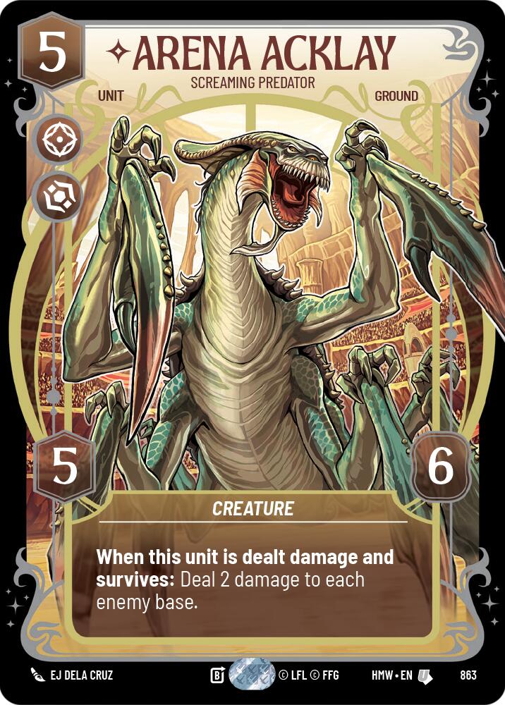 Arena Acklay - Screaming Predator (863) (Prestige Foil) (863) [Homeworlds] | Cards and Coasters CA