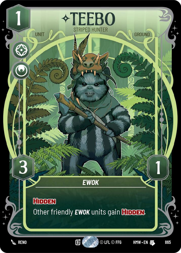 Teebo - Striped Hunter (865) (Prestige Foil) (865) [Homeworlds] | Cards and Coasters CA
