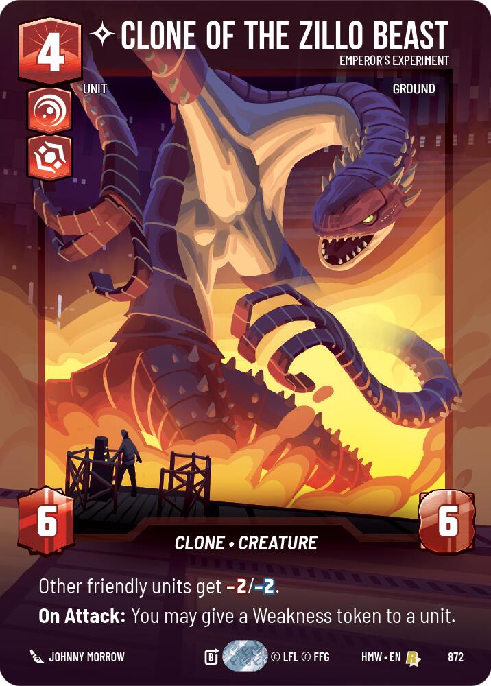 Clone of the Zillo Beast - Emperor's Experiment (872) (Prestige Foil) (872) [Homeworlds] | Cards and Coasters CA