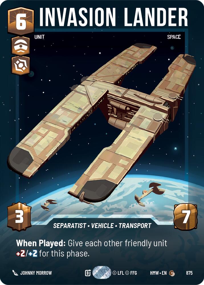 Invasion Lander (875) (Prestige Foil) (875) [Homeworlds] | Cards and Coasters CA