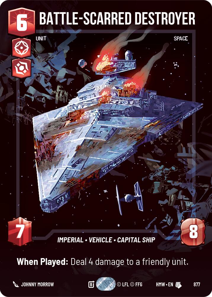 Battle-Scarred Destroyer (877) (Prestige Foil) (877) [Homeworlds] | Cards and Coasters CA