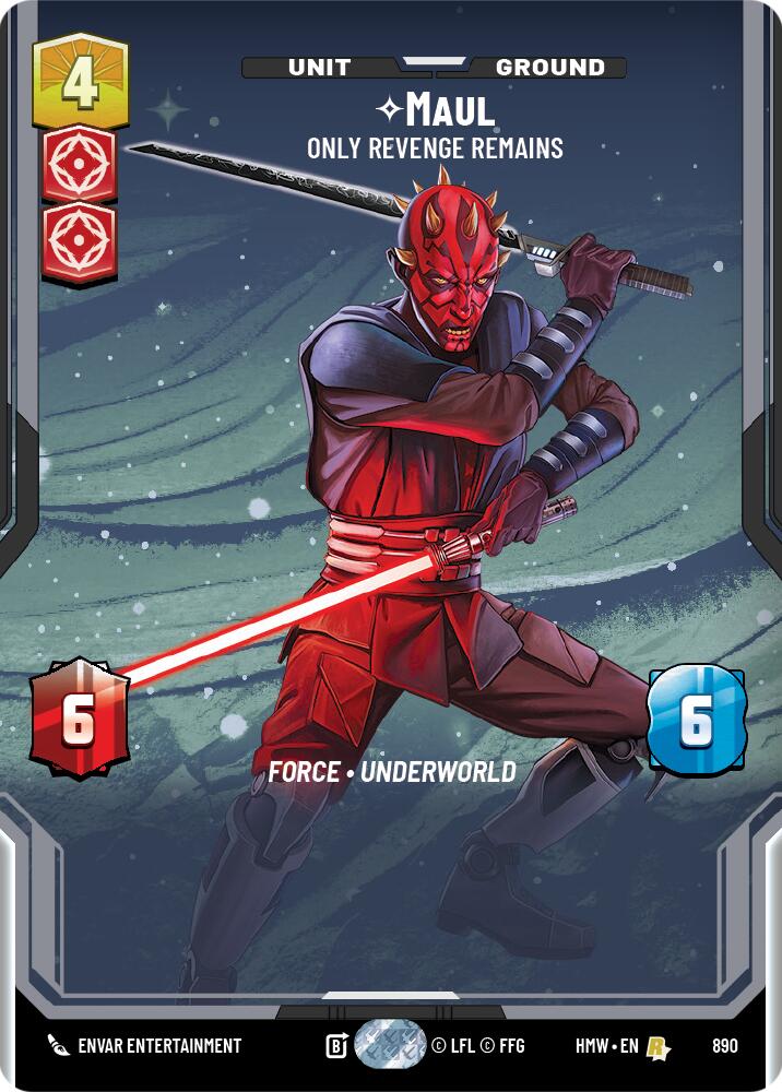Maul - Only Revenge Remains (890) (Prestige Foil) (890) [Homeworlds] | Cards and Coasters CA