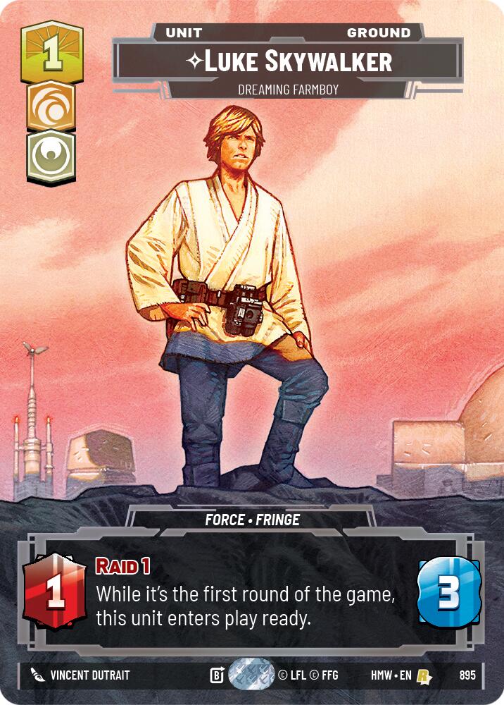 Luke Skywalker - Dreaming Farmboy (895) (Prestige Foil) (895) [Homeworlds] | Cards and Coasters CA