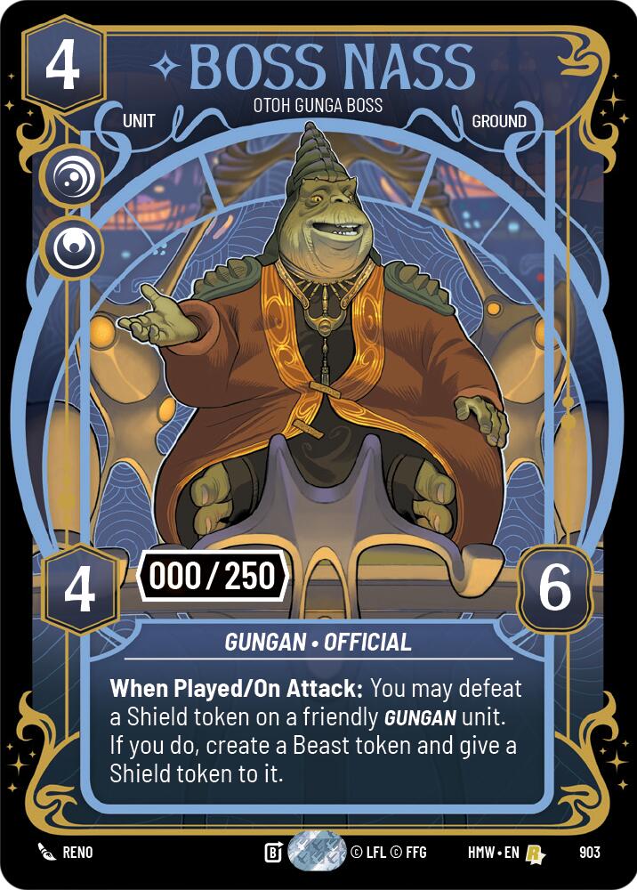 Boss Nass - Otoh Gunga Boss (903) (Serialized) (903) [Homeworlds] | Cards and Coasters CA