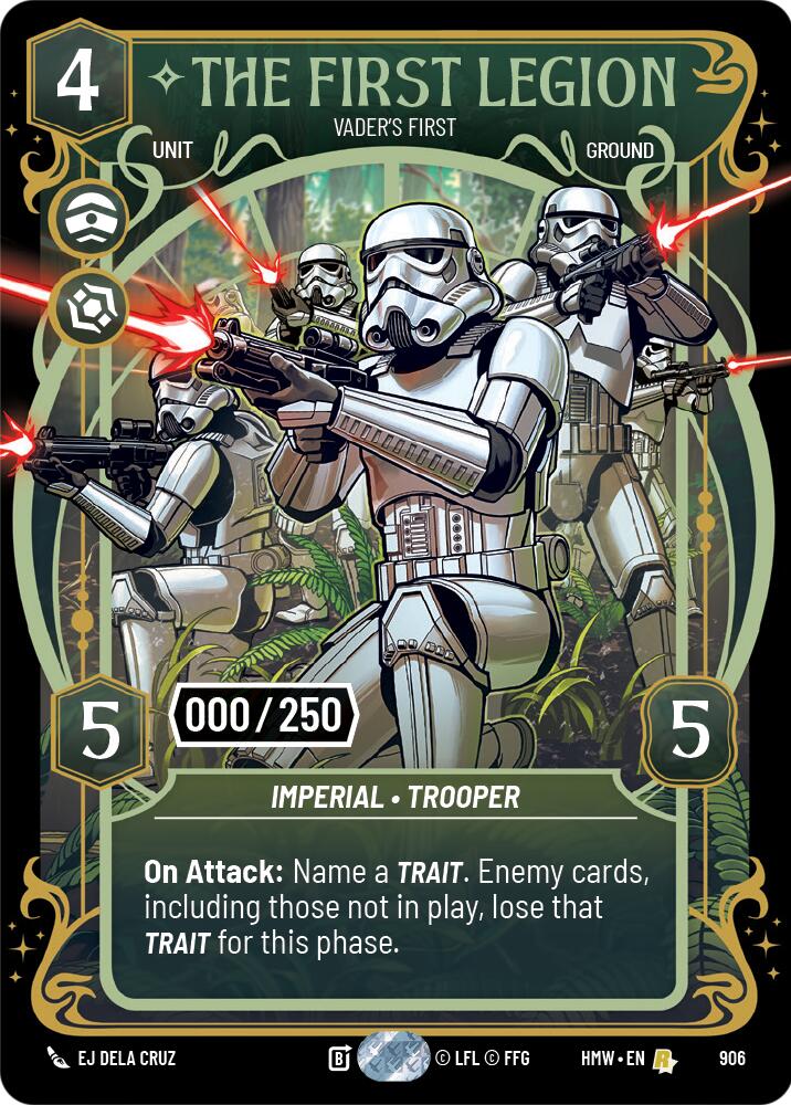 The First Legion - Vader's Fist (906) (Serialized) (906) [Homeworlds] | Cards and Coasters CA