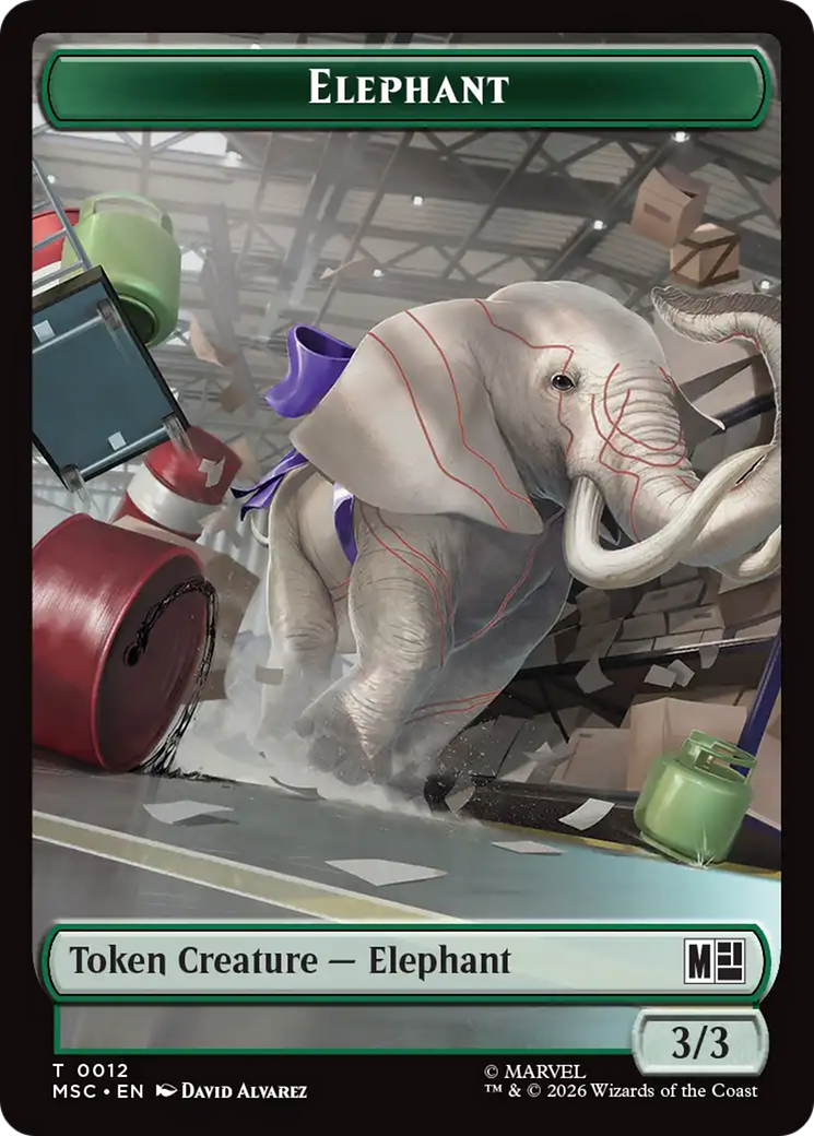 Rhino (013) // Elephant (012) Double-Sided Token [Marvel Super Heroes Commander Tokens] | Cards and Coasters CA