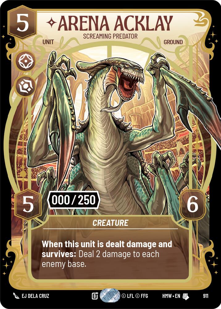 Arena Acklay - Screaming Predator (911) (Serialized) (911) [Homeworlds] | Cards and Coasters CA