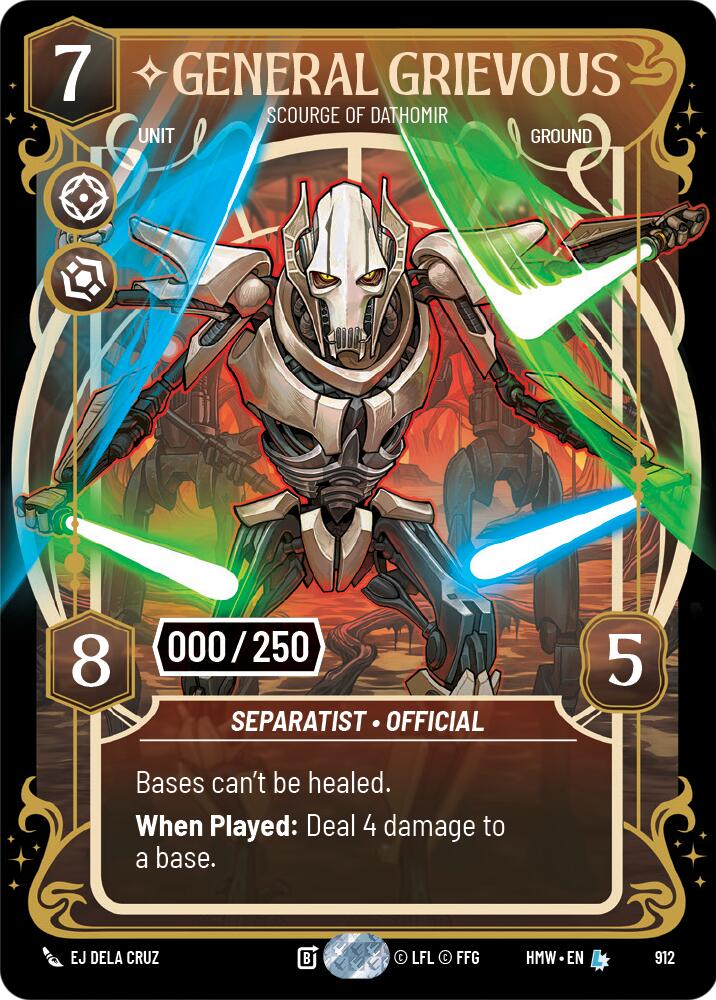 General Grievous - Scourge of Dathomir (912) (Serialized) (912) [Homeworlds] | Cards and Coasters CA