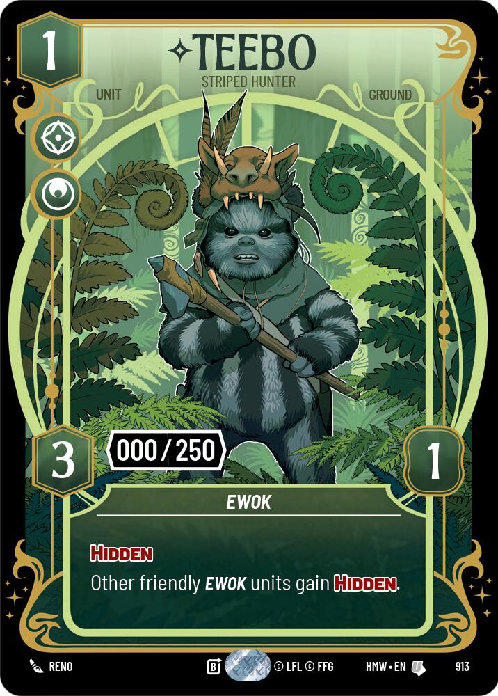 Teebo - Striped Hunter (913) (Serialized) (913) [Homeworlds] | Cards and Coasters CA