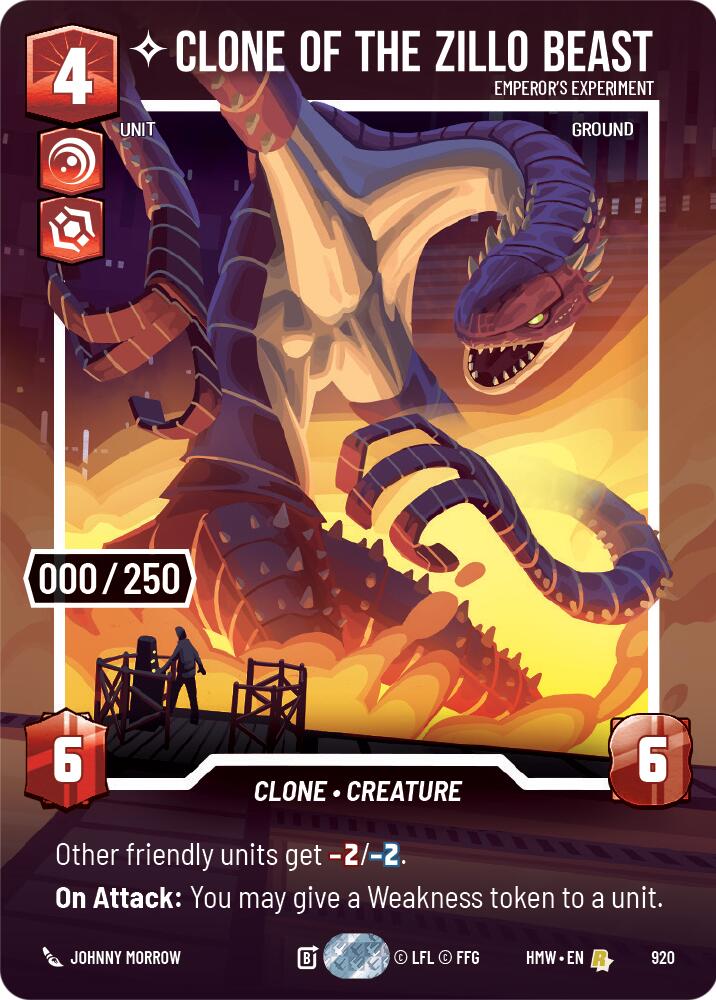 Clone of the Zillo Beast - Emperor's Experiment (920) (Serialized) (920) [Homeworlds] | Cards and Coasters CA