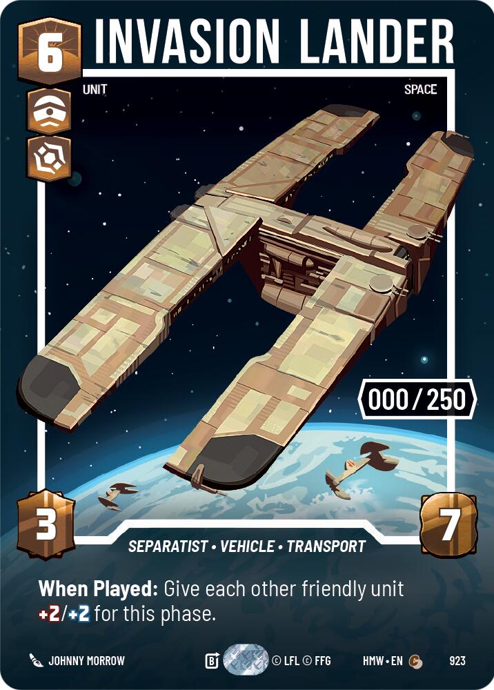 Invasion Lander (923) (Serialized) (923) [Homeworlds] | Cards and Coasters CA