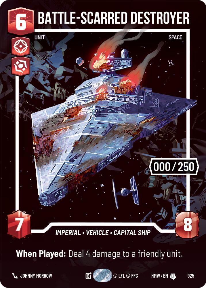 Battle-Scarred Destroyer (925) (Serialized) (925) [Homeworlds] | Cards and Coasters CA