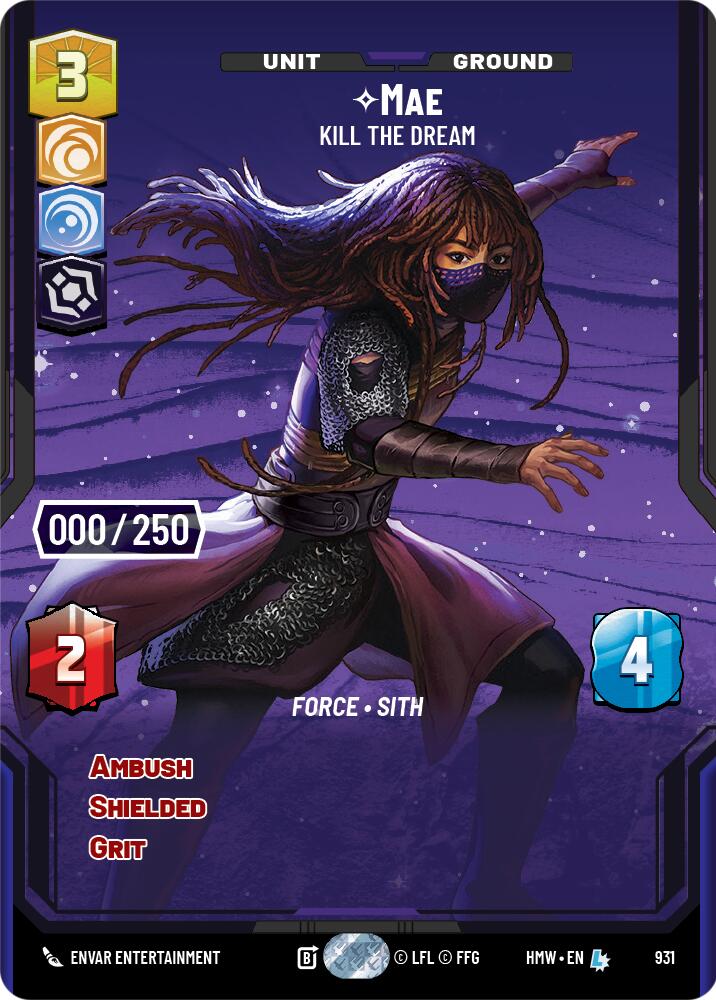 Mae - Kill the Dream (931) (Serialized) (931) [Homeworlds] | Cards and Coasters CA