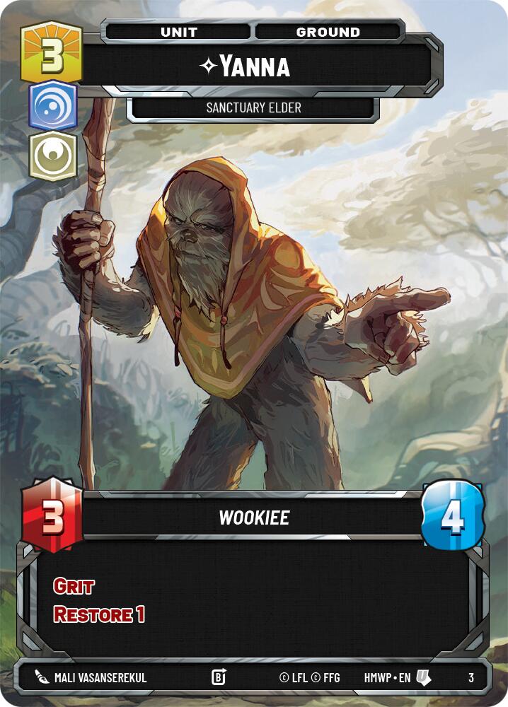 Yanna - Sanctuary Elder (3) (3) [Homeworlds: Weekly Play] | Cards and Coasters CA