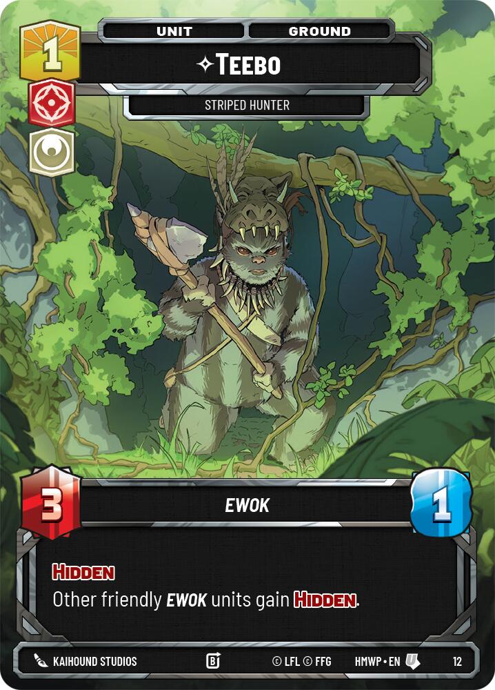 Teebo - Striped Hunter (12) (12) [Homeworlds: Weekly Play] | Cards and Coasters CA