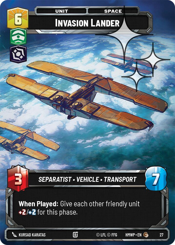 Invasion Lander (27) (Foil) (27) [Homeworlds: Weekly Play] | Cards and Coasters CA