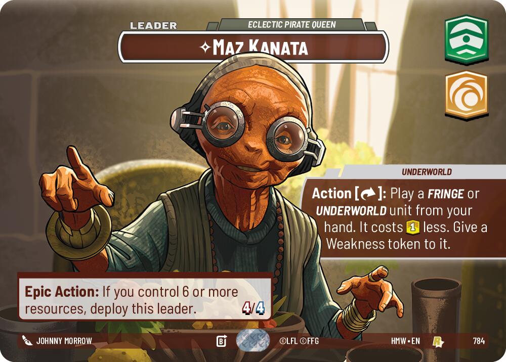 Maz Kanata - Eclectic Pirate Queen (784) (Showcase) (784) [Homeworlds] | Cards and Coasters CA